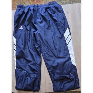 Adidas Team Performance Navy Blue Windbreaker Lined Jogger Pants Vtg Y2K Men 2XL